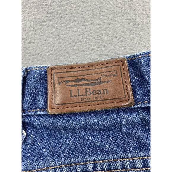 LL Bean Natural Fit Denim Jeans Men's Size 38X29 Distressed Suspender Buttons - Picture 16 of 16